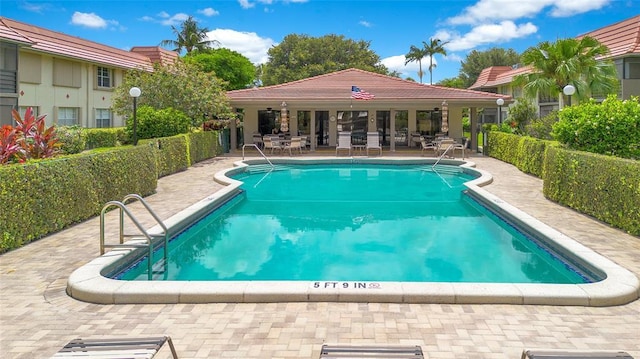 view of pool with a patio