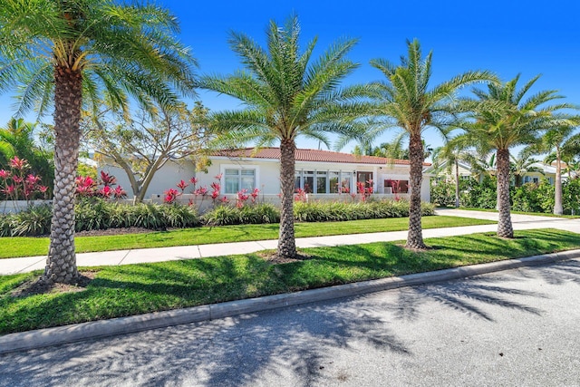 view of front of house with a front yard