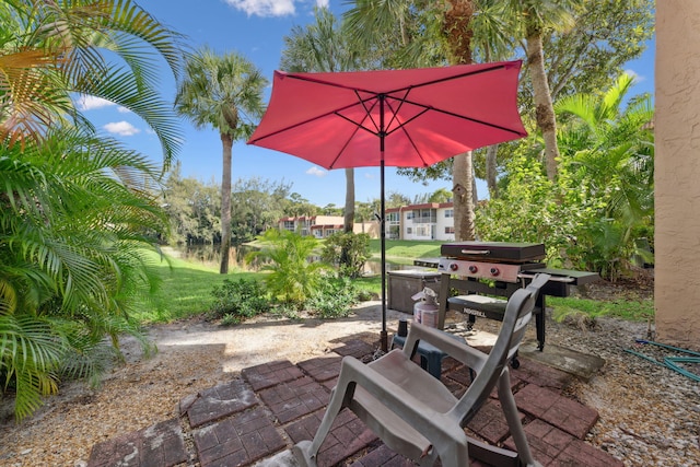 312 Lake Dora Dr, West Palm Beach, FL 33411 - view of patio with area for grilling