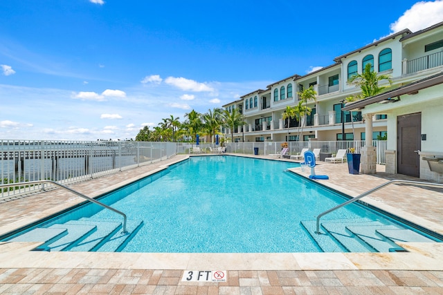 view of pool with a patio area