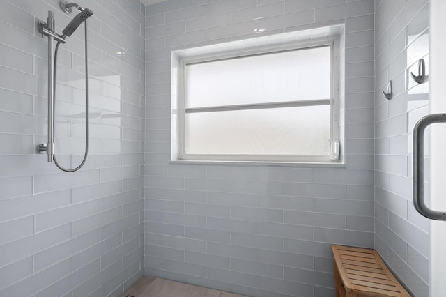 bathroom with an enclosed shower