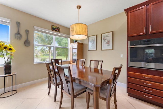 view of tiled living room