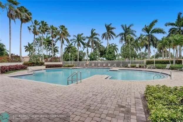 view of pool with a patio area