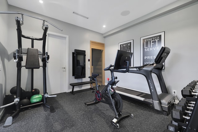 view of workout room