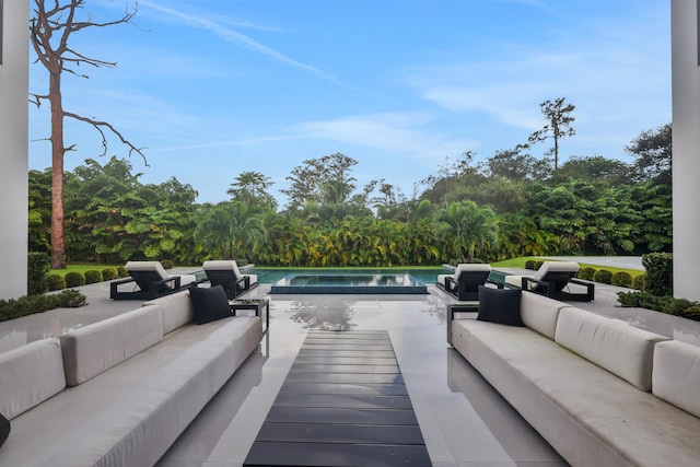 view of patio / terrace featuring an outdoor living space