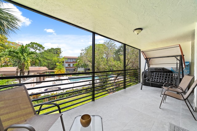 view of sunroom