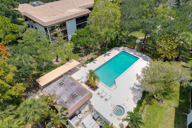 7579 NW 79th Ave Unit 201, Tamarac, FL 33321 - view from above of property with a pool