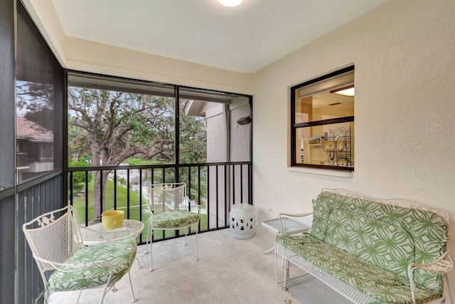 view of sunroom