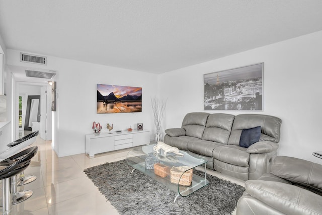 view of tiled living room