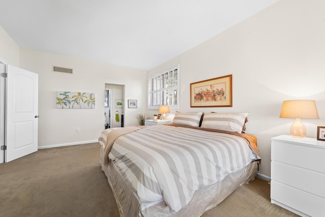 bedroom featuring carpet