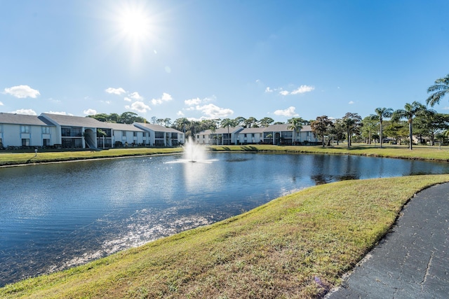 property view of water with a residential view