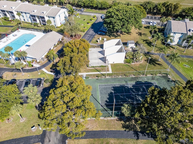 aerial view featuring a residential view