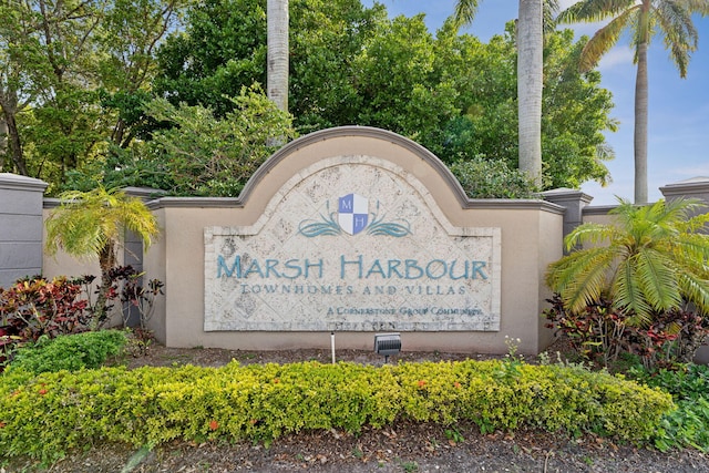 view of community sign