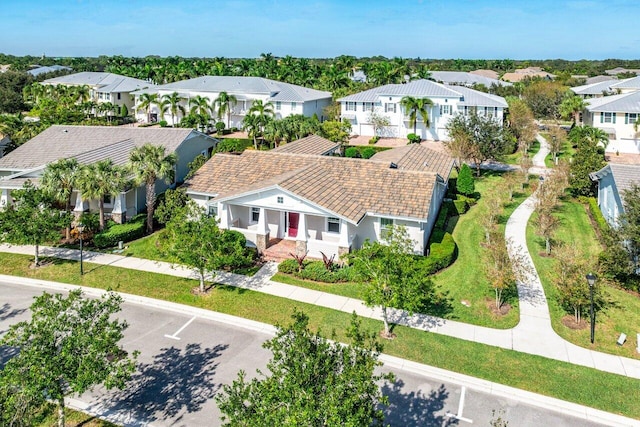 bird's eye view with a residential view