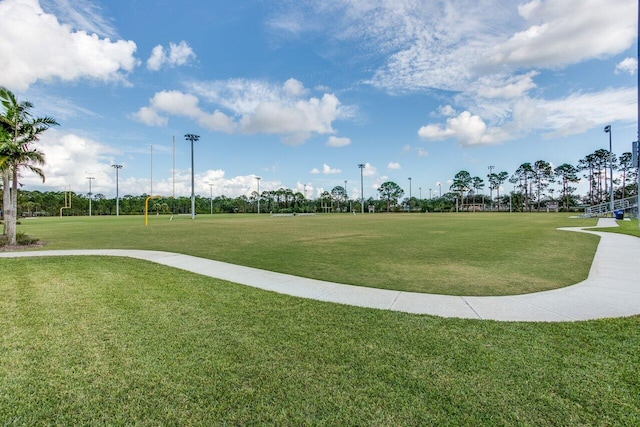 view of community featuring a yard