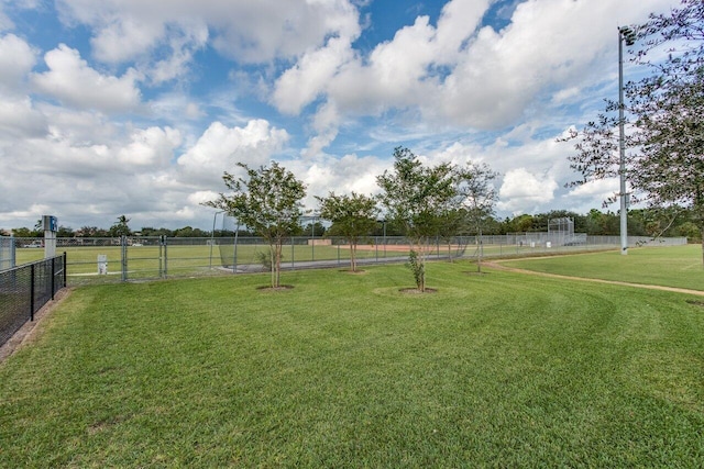 view of yard with a rural view