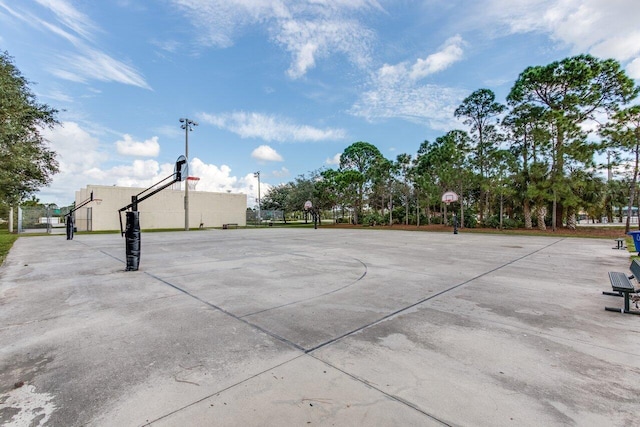 view of basketball court