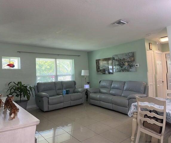 view of tiled living room