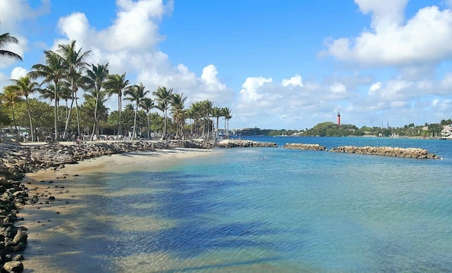 property view of water with a view of the beach