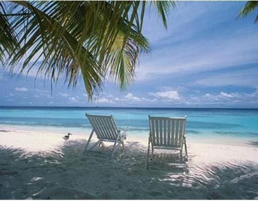 property view of water featuring a beach view