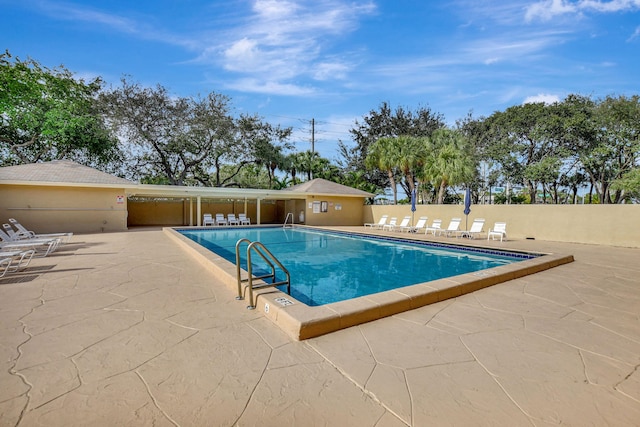 view of pool with a patio area