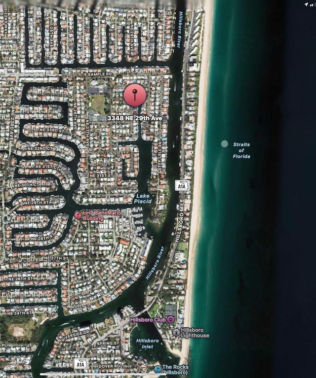 3348 NE 29th Ave, Lighthouse Point, FL 33064 - aerial overview of property's location