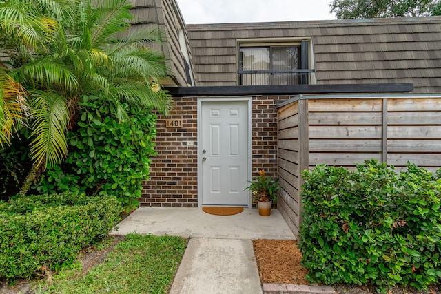 view of doorway to property