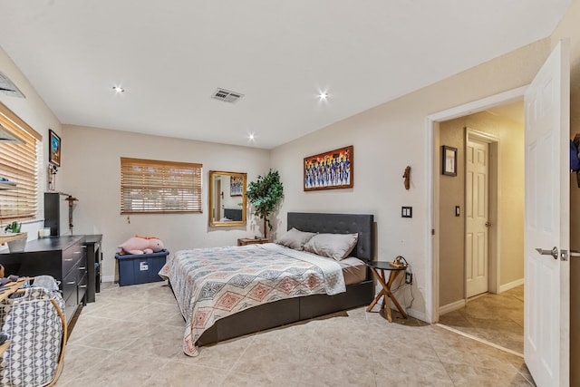 view of tiled bedroom