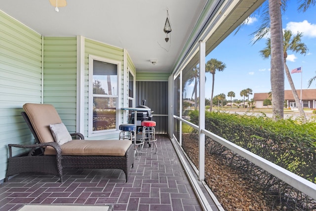 view of sunroom