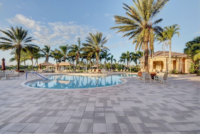 view of pool with a patio