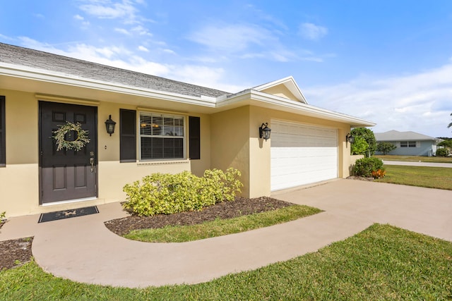 ranch-style house with a garage