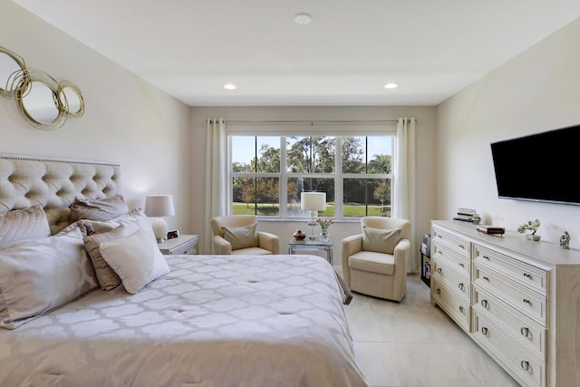 view of tiled bedroom