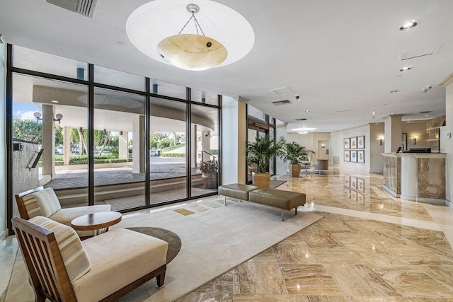 3400 S Ocean Blvd Unit 2Aii, Palm Beach, FL 33480 - lobby with a wall of windows