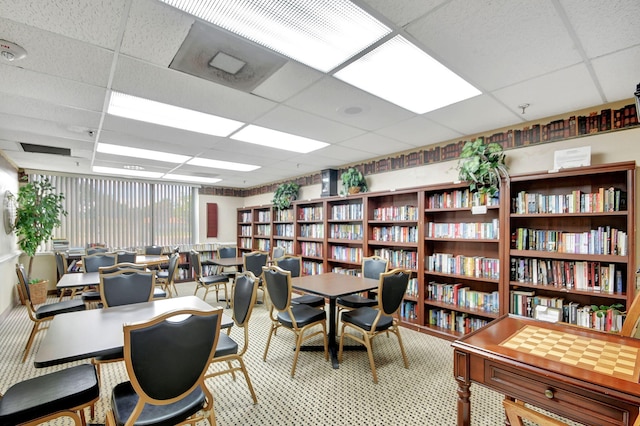 office with a drop ceiling