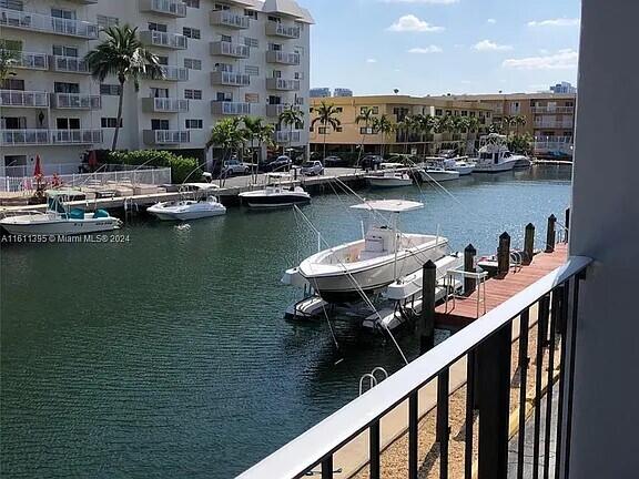 water view featuring a boat dock