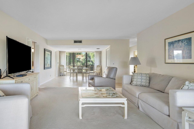 view of carpeted living room