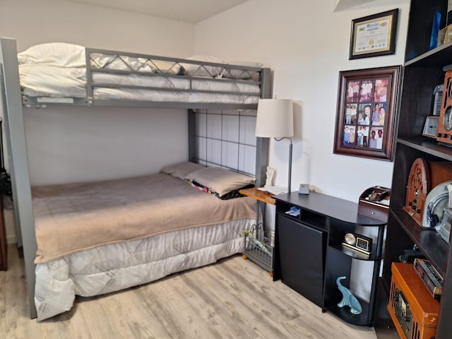 bedroom featuring light hardwood / wood-style floors