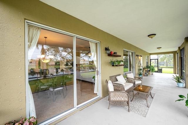 view of sunroom / solarium