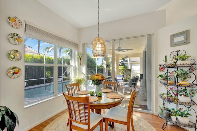 dining room featuring light hardwood / wood-style flooring