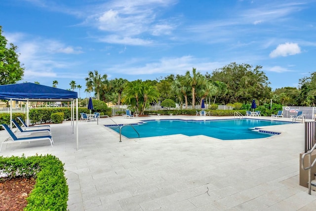 view of pool with a patio area