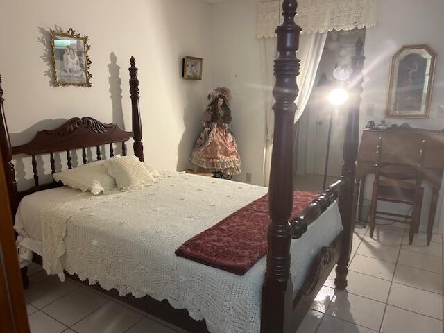 view of tiled bedroom