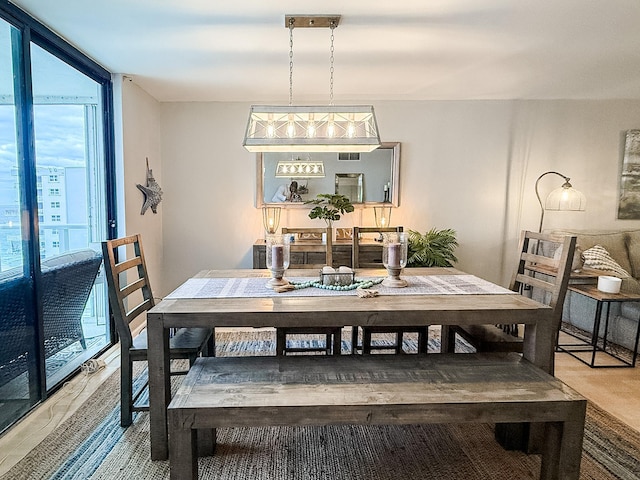 dining area featuring a healthy amount of sunlight