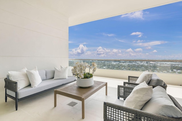 balcony with an outdoor hangout area