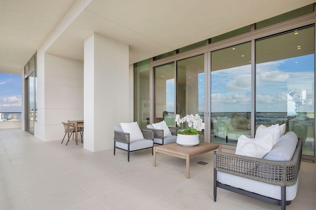 view of patio with an outdoor living space