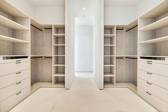 view of walk in closet