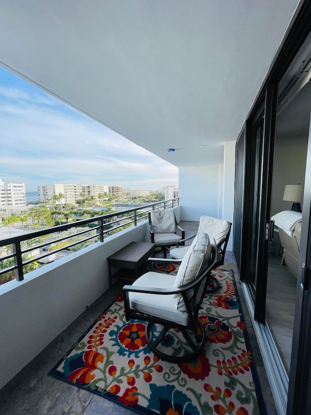 balcony with an outdoor hangout area