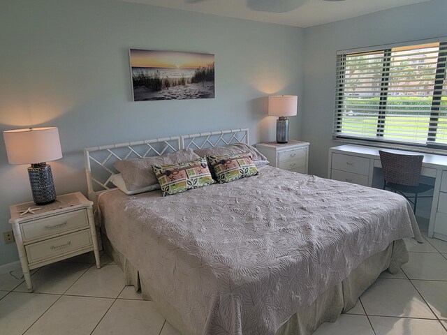 view of tiled bedroom