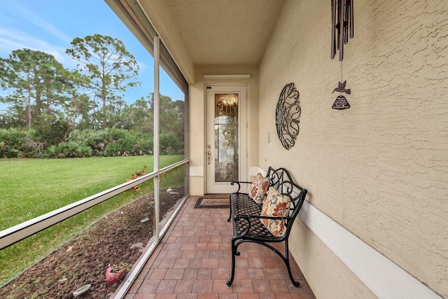 view of sunroom