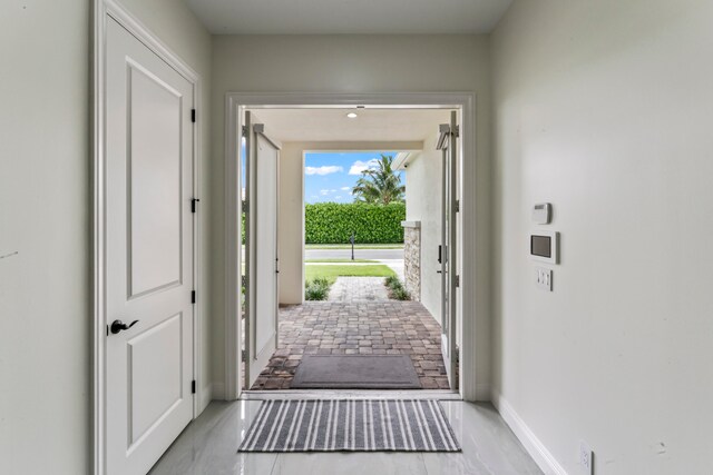 view of doorway to outside