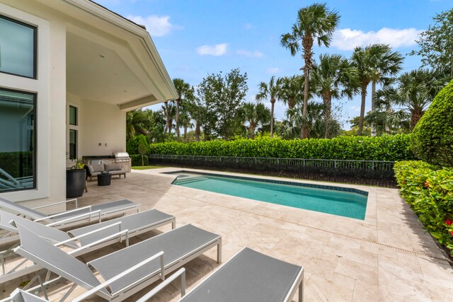 view of pool with a patio